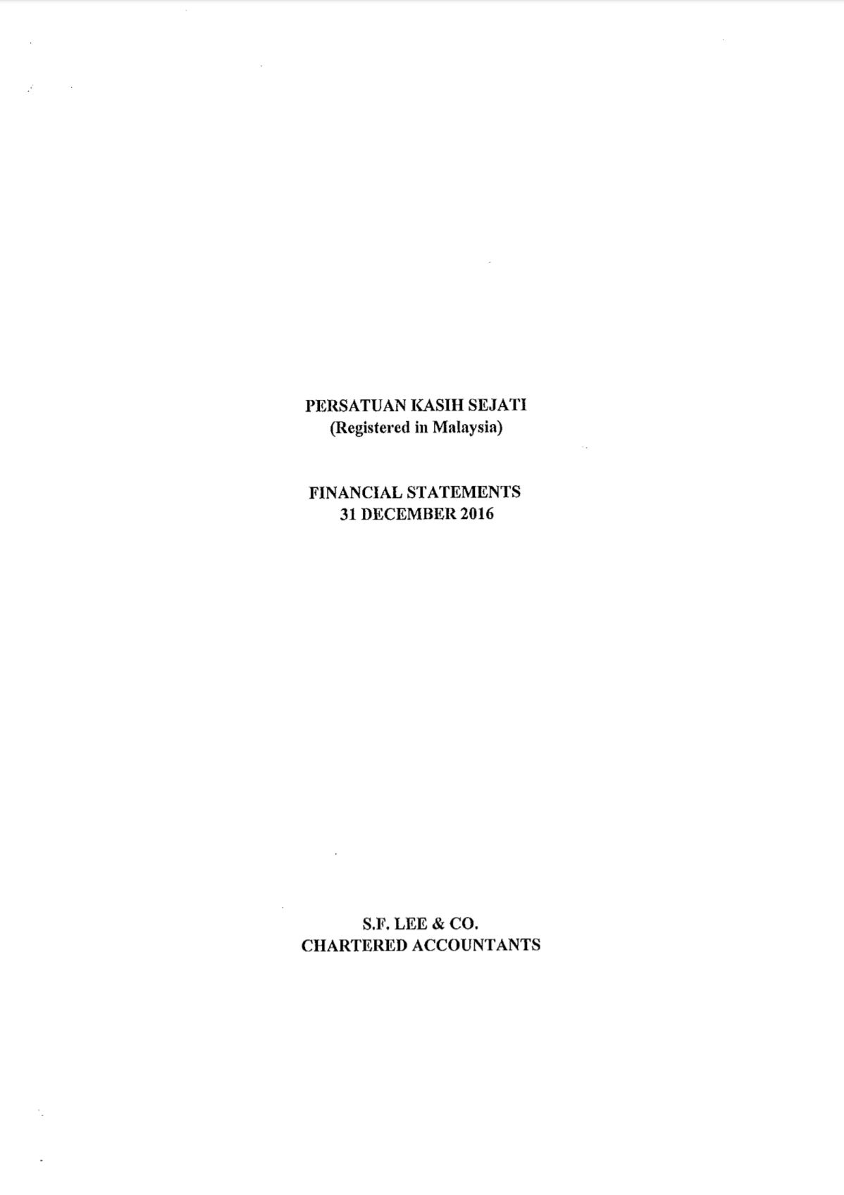 Great Heart Charity Association Audited Accounts 2016